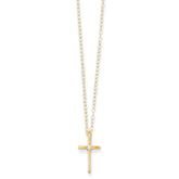 14K Yellow Gold Madi K .01ct Diamond Cross Necklace